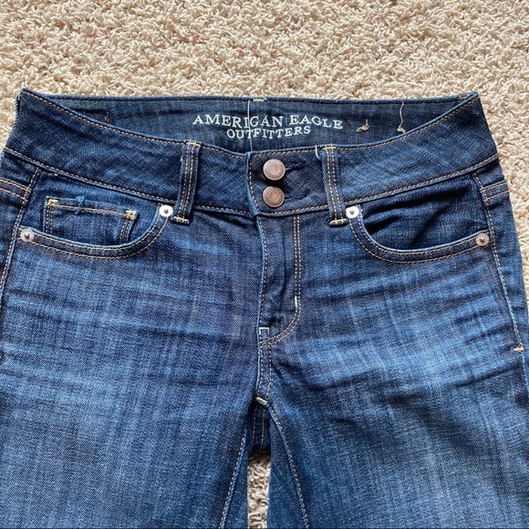 American Eagle Artist Crop Capri Denim Jeans 0 - Picture 2 of 7